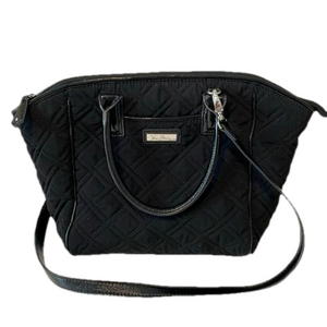 Vera Bradley black quilted/ patent leather shoulder bag